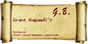Grant Bagamér névjegykártya